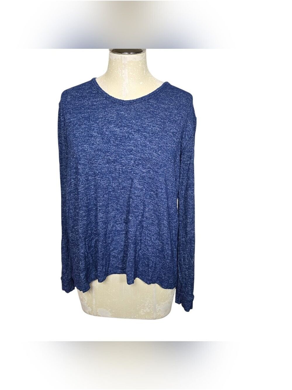 Pip & Vine Blue Long Sleeve Top Crossover Open Back S